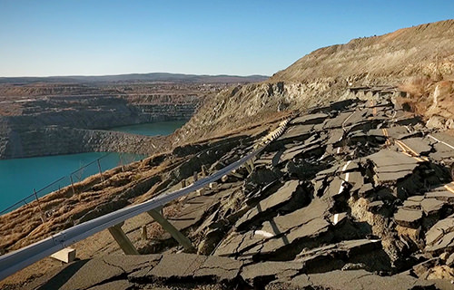 Effondrement Route 112, Thetford Mines - Virtual tour