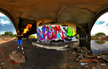 Bridge Grafitti in Getsemani, Cartagena de Indias - Virtual tour