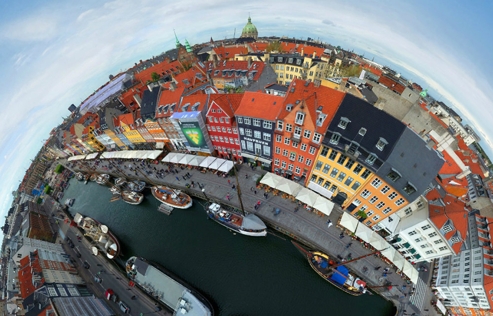 Nyhavn from the sky, Copenhagen - Virtual tour