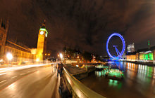 Big Ben at night, Thames River, London - Virtual tour