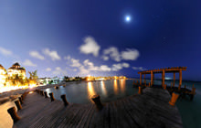 Blue hour at the pier, Playa del Carmen - Virtual tour