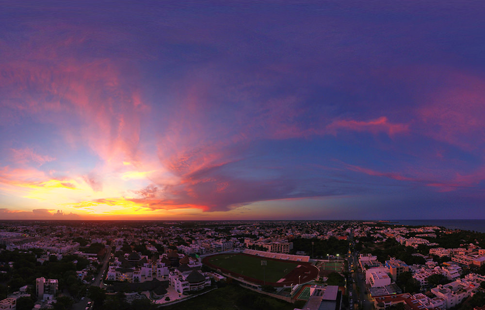 Sunset in Playa del Carmen, Riviera Maya - Virtual tour