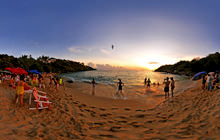 Sunset at Carrizalillo, Puerto Escondido - Virtual tour