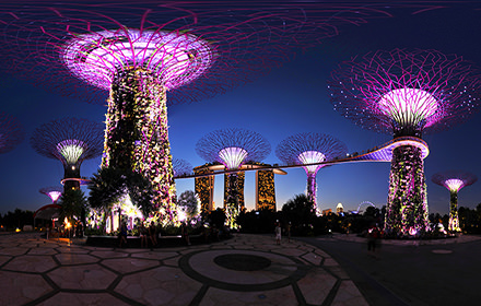 Supertree Grove at night, Gardens by the Bay - Virtual tour