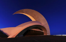 Auditorio de noche, Santiago Calatrava, Tenerife - Virtual tour
