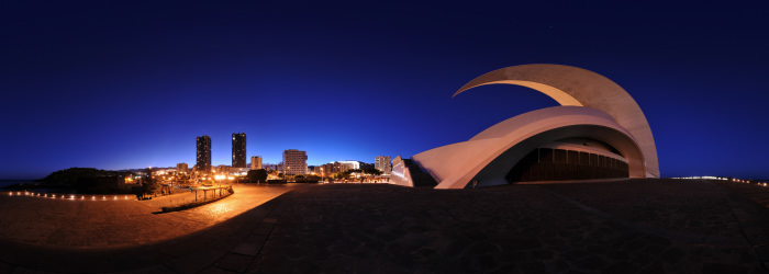 Auditorio de noche, Santiago Calatrava, Tenerife - Virtual tour