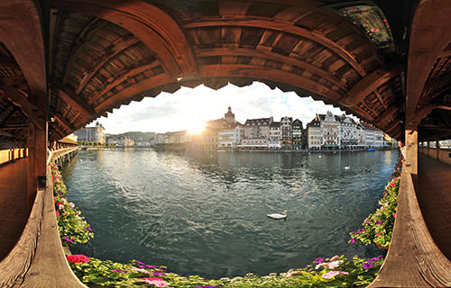 Kapellbrucke, Chapel Bridge, Luzern - Virtual tour